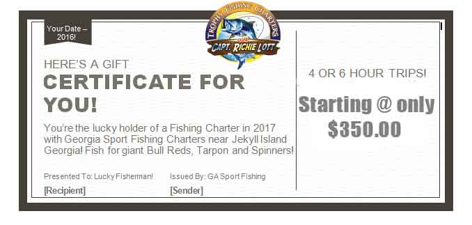 Fishing Experience Gift Certificates From $200