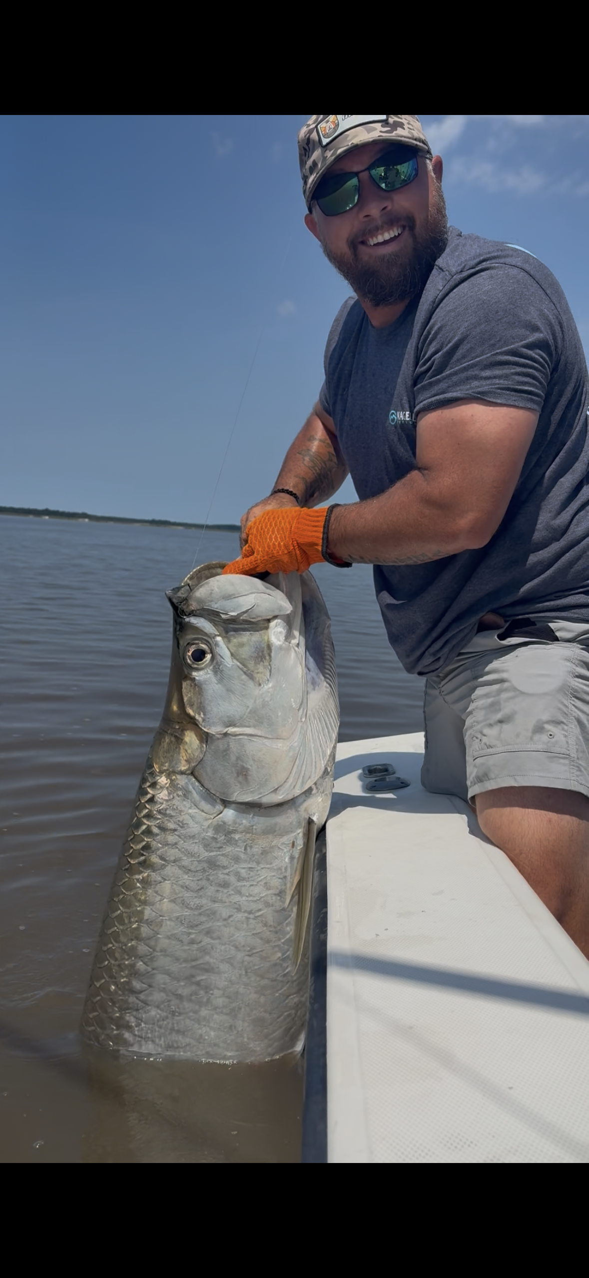 Capt. Josh Cook holding Tarpon