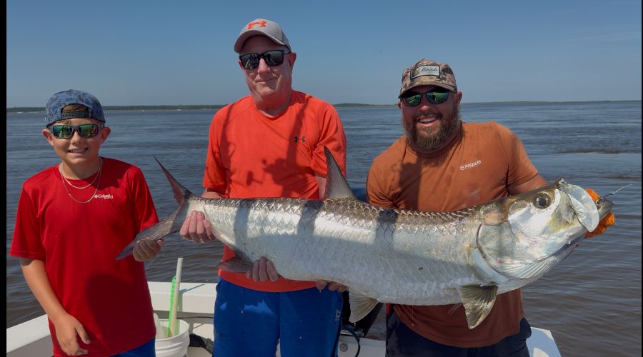 Tarpon boated Tarpon Fishing coastal Georgia